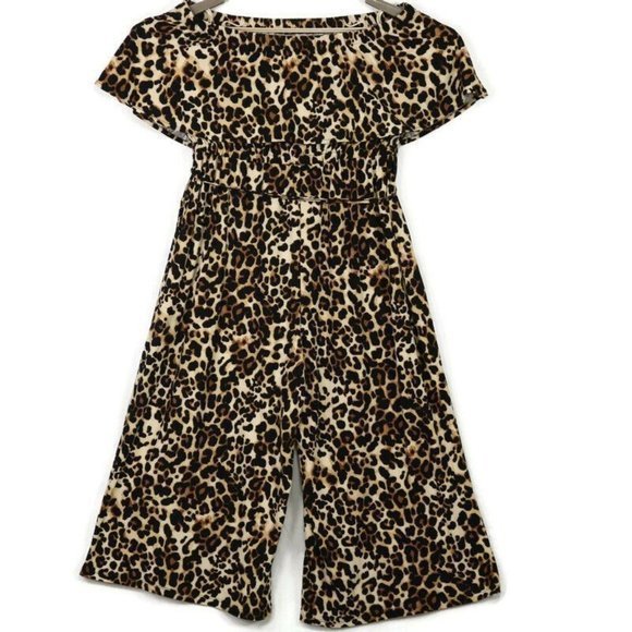 Eye Candy Jumpsuit Jumper Romper Off Shoulder Leopard Animal Print 1X - Picture 3 of 12